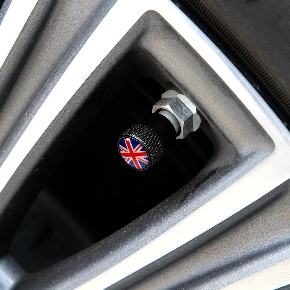 4Pcs/Set UK Tire Valve Caps Universal Fits All Cars Trucks SUV Bike Bicycle Motorcycle Car Aluminum Alloy Tyre Valve Dust Covers Stem Caps1