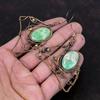 Серьги из варисцита, обернутые медной проволокой, элегантные ювелирные изделия, серьги ручной работы, ювелирные изделия из медной проволоки, серьги с драгоценными камнями, подарок на годовщину