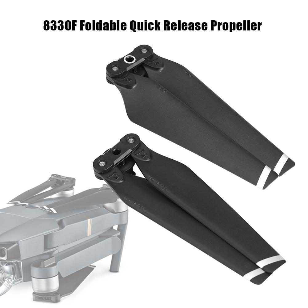 1 пара 8330F Складные быстросъемные пропеллеры Пластиковое лезвие для дрона DJI Mavic Pro (Серебряный)