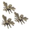 3 Pcs Toy Bee Office Outdoor Playset Decorations Brass Bronze Bees for Living Room