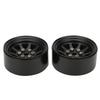 2pcs Alloy Beadlock Wheel Rims Accessory Fit for TRAXXAS TRX4 110 RC Crawler CarBlack