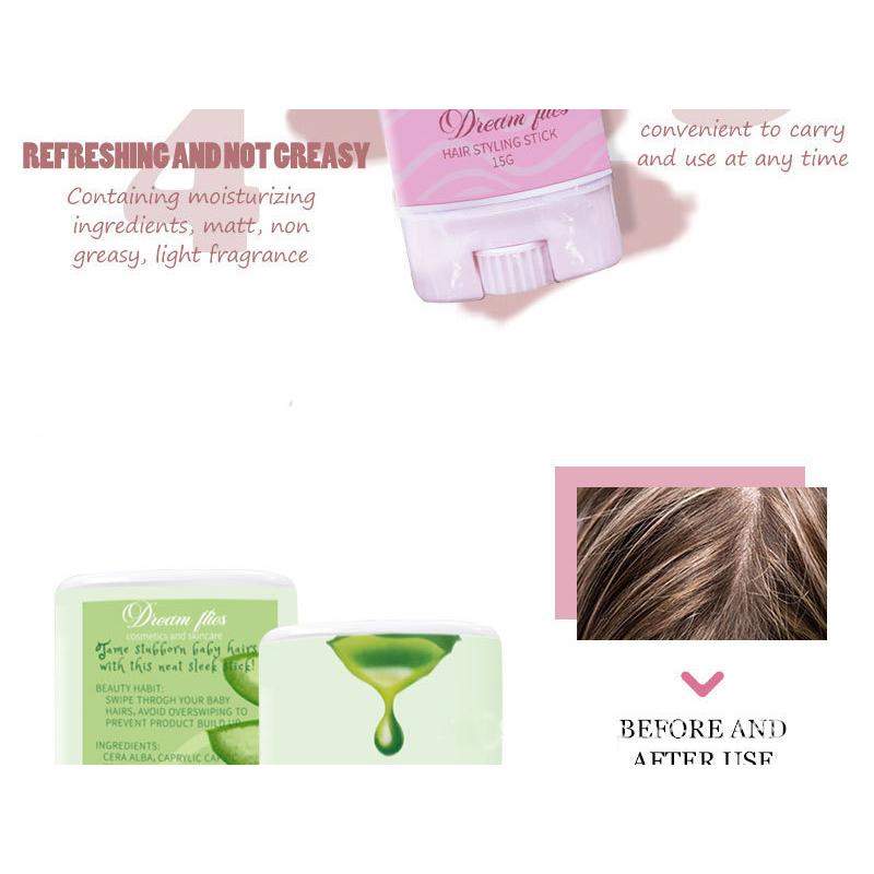 Портативная восковая палочка для волос, профессиональная идеальная восковая палочка для укладки волос, без вьющихся краев, контрольная помада