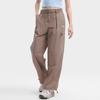 Fila Solid Color Tapered Woven Casual Pants Women Bottoms Apricot Brown F51W429801F-DK