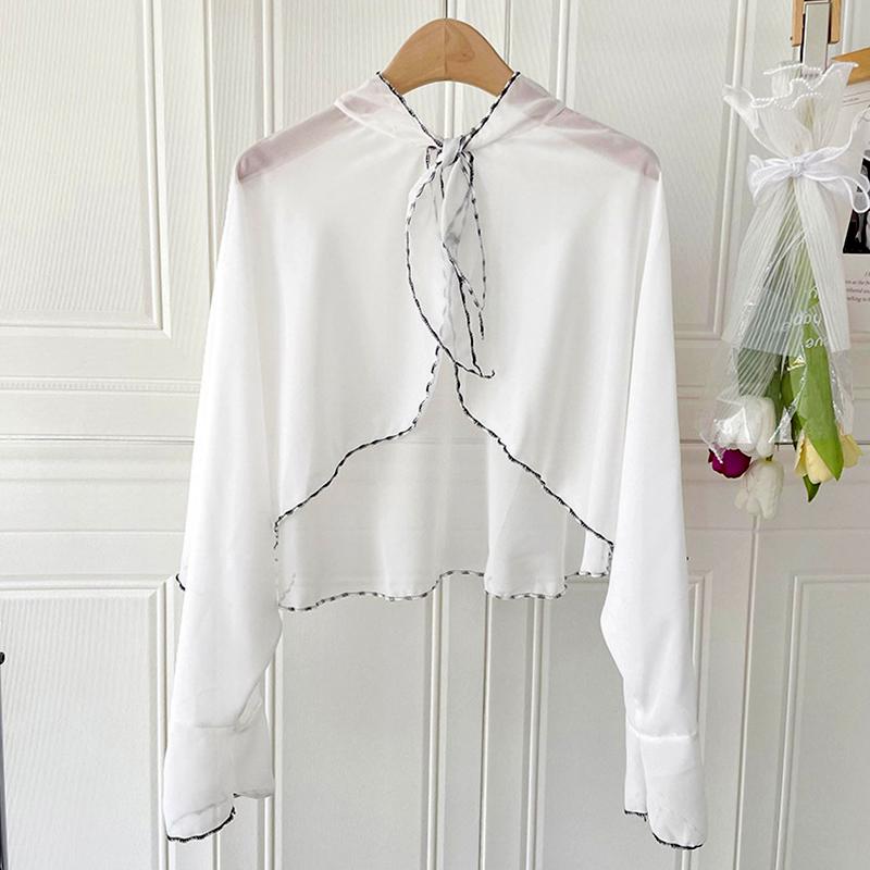 1 шт. Тонкий свободный защитный рукав с длинным рукавом, дышащий женский кардиган, модная защита от солнца, корейский стиль, солнцезащитный платок