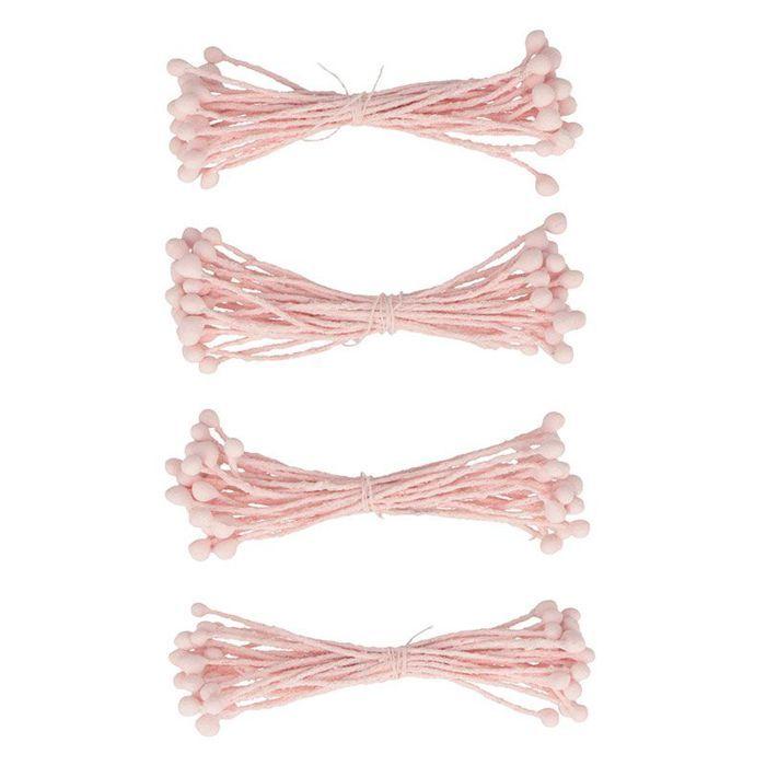 Pistils Etamines - ARTEMIO - Rose - 5,5 x 0,2 cm - 100 pcs - Fleurs Décoratives