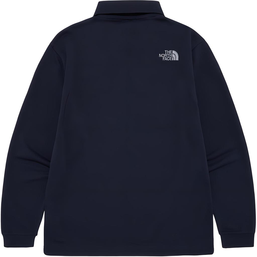 The North Face Logo Long Sleeve Polo Shirt Men tops Dark-Blue NT7QR00C