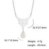 Xiaomi Skyrim Triquetra Irish Knot Wicca Pendant Necklace Crystal Water Drop Neck Chain Choker Women Stainless Steel Witch Knot Jewelry