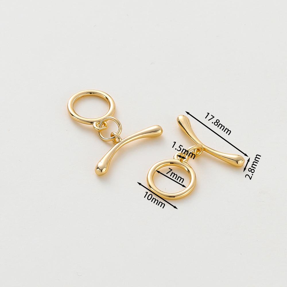 4 Набора Латунные Застежки-Тоглы Цвета Золота 14K18K Соединители Для DIY Браслетов Ожерелий Аксессуары для Изготовления Украшений