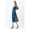 Women's Polka Dot V-neck Long Midi Dress, Spring Autumn Casual Dress for Crossborder