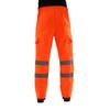 Puntos Men Casual Sanitation Worker Reflective Strips Trousers Fleece Jogging Pants