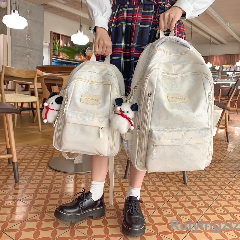 Рюкзак с принтом медведя для девочек — подойдет для студентов колледжей, старших классов, учащихся младших классов и учащихся младших классов