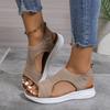 New Sandals for Women 2025 Summer New Large Size Fly-woven Thick-soled Foot Cover Fish Mouth Casual Breathable Sandals for Women