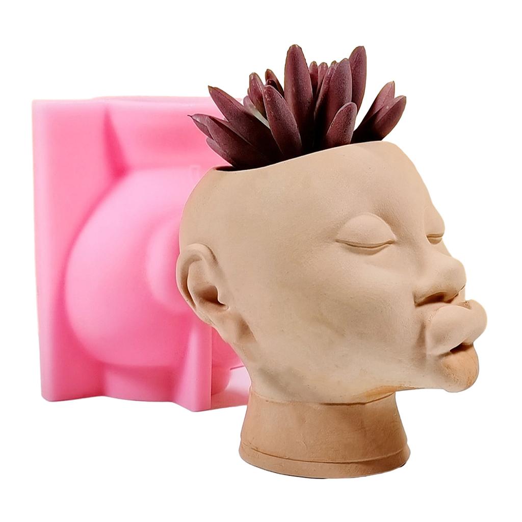 Girl Pen Holder Silicone Mold Table Ornament Succulent Planter Flowerpot Molds Epoxy Resin Mold DIY Plaster Making Tool