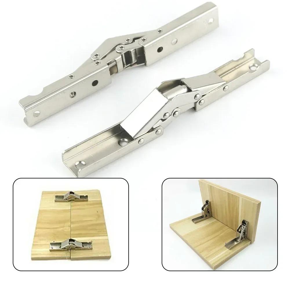 2 шт. 90-градусные самоблокирующиеся складные петли для ножек стола, кронштейн для стула, складывающиеся на 180°, пружинные петли, фурнитура для углового соединения мебели