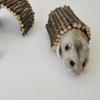 Natural Wooden Bridge Bendable Platform Toy for Small Animal Mouse Bridge Hamster Rabbit Hideout Cage Accessories