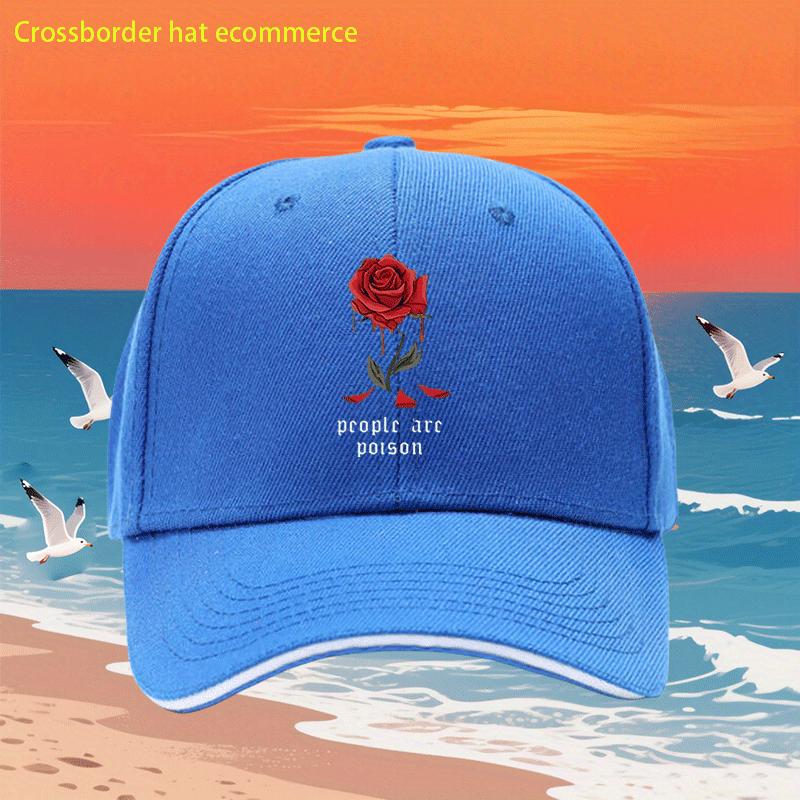 People Are Red Rose Goth Graphic Baseball Cap Unisex Adjustable Casual Sun Hat Outdoor HIkinf Caps Print One Size