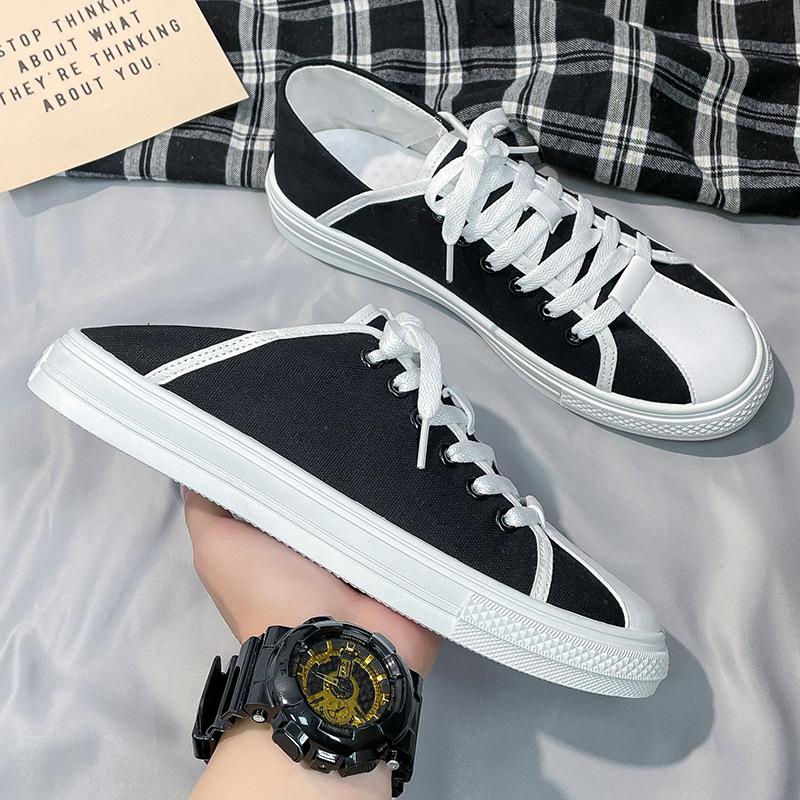 2024 Новые мужские туфли из парусины, повседневная обувь, модные цвета, плоская обувь для скейтбординга, молодежные крутые лоферы