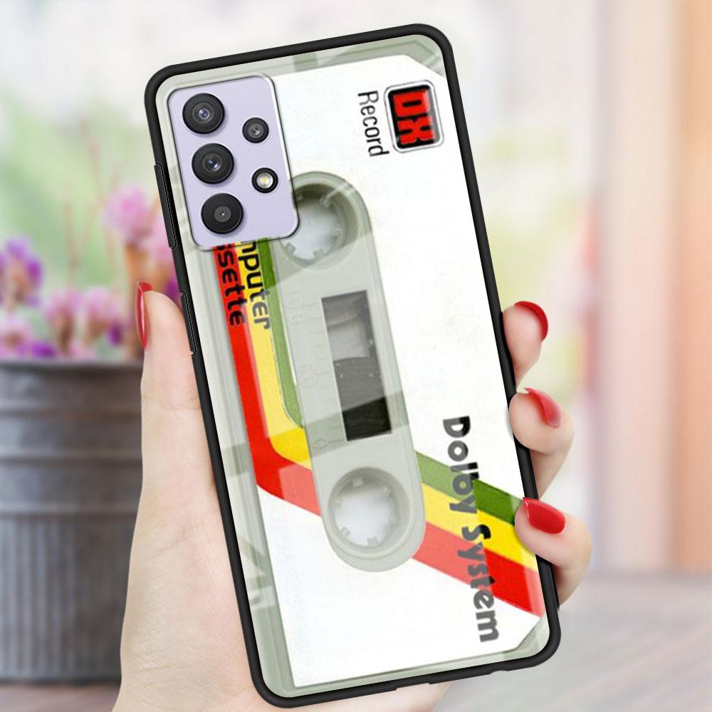 Винтажный стеклянный чехол-кассета для камеры Samsung Galaxy A52 A71 A50 A51 A70 A21s A31 A72 A10 A12 A30 A22 5G чехол для телефона