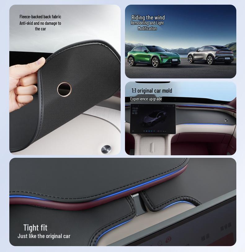 Xiaomi YU7 Dashboard Sunshade: Anti-Glare, Light-Blocking Mat for Center Console Protection.
