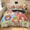 5Toubun Pattern Bedding Quilt Set Quilt Cover Pillowcase Home Birthday Gift(1 * Duvet Cover + 2 * Pillowcase, Without Core)