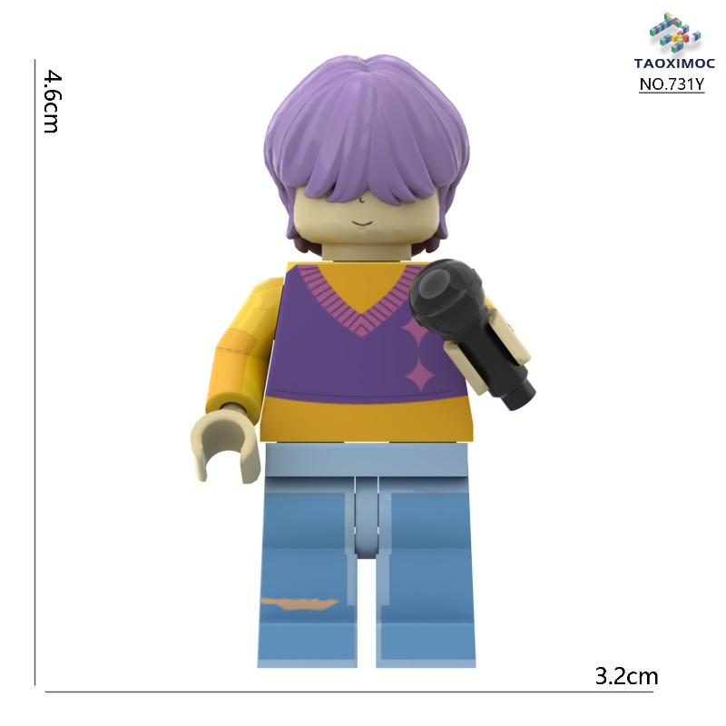 New Demon Hunters KPopDemon Hunters women's group plus men's group assembled building block doll toy series