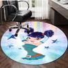 1pc Winx Club  Print Round Carpet Chair Round Carpet Suitable for Bedroom Living Room Home Decorative Carpet