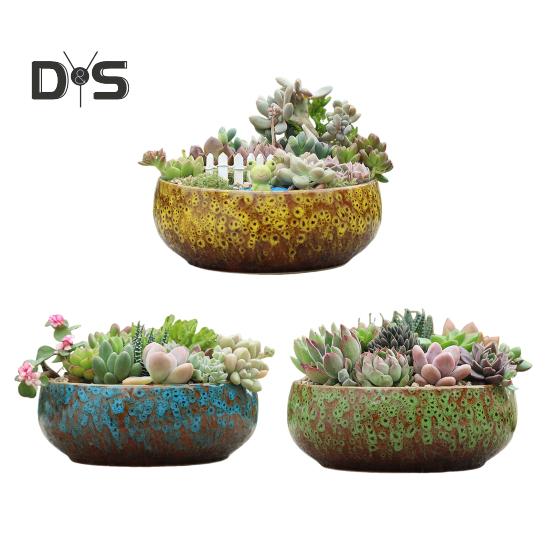 Керамическая чаша-лото для водных растений, герметичный гидропонный цветочный горшок, высокотемпературная керамическая чаша для суккулентов, аквариум