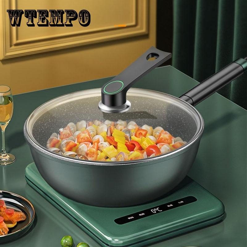 Каменная сковорода Wok Maifan, антипригарная посуда, бытовая индукционная плита вок, бездымная посуда