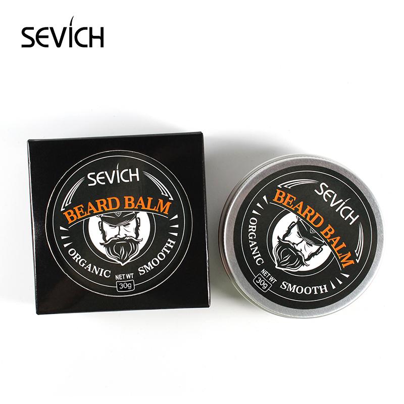 SEVICH 30g/60g Natural Beard Balm Wax For Beard Smoothing Moustache Wax For Men's Beard Care