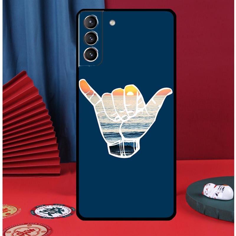 Shaka Surf Hang loose Phone Case For Samsung Galaxy S25 Ultra S9 S10 S20 S21 FE S22 S23 Plus S24 Ultra Back Cover