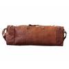 Vintage Men's Genuine Goat Leather Brown Travel Overnight Weekender Handmade Bag