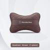 VRN2   Nappa Leather Car Headrest Neck Pillow Lumbar Support For Mercedes Benz AMG E S C A B Class GLE GLS CLA CLE GLC CLS GLA