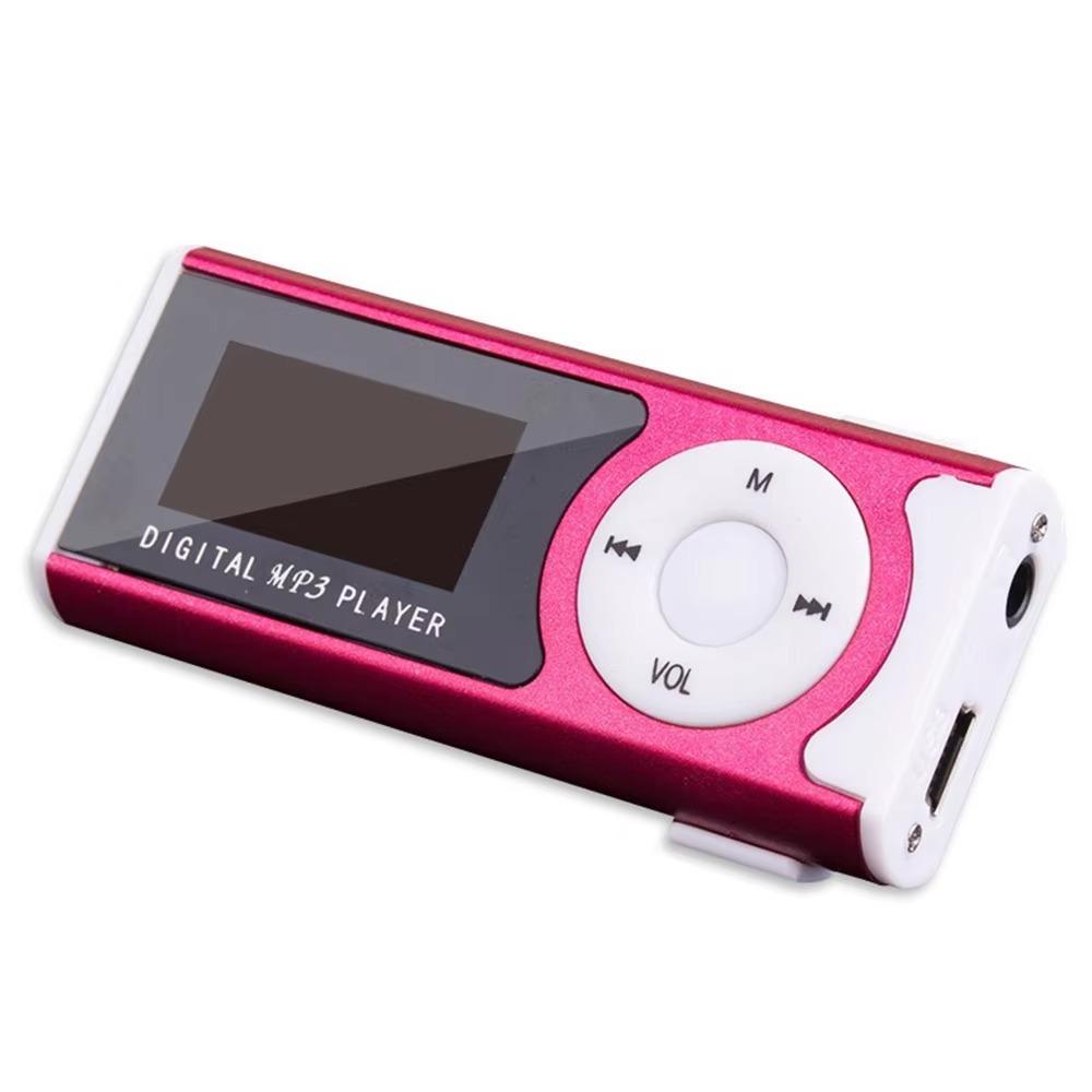 Lossless Sound Portable Mini MP3 Player Metal Clip Card Slot USB MP3 Music Players with LCD Screen Touch Keys Student Walkman