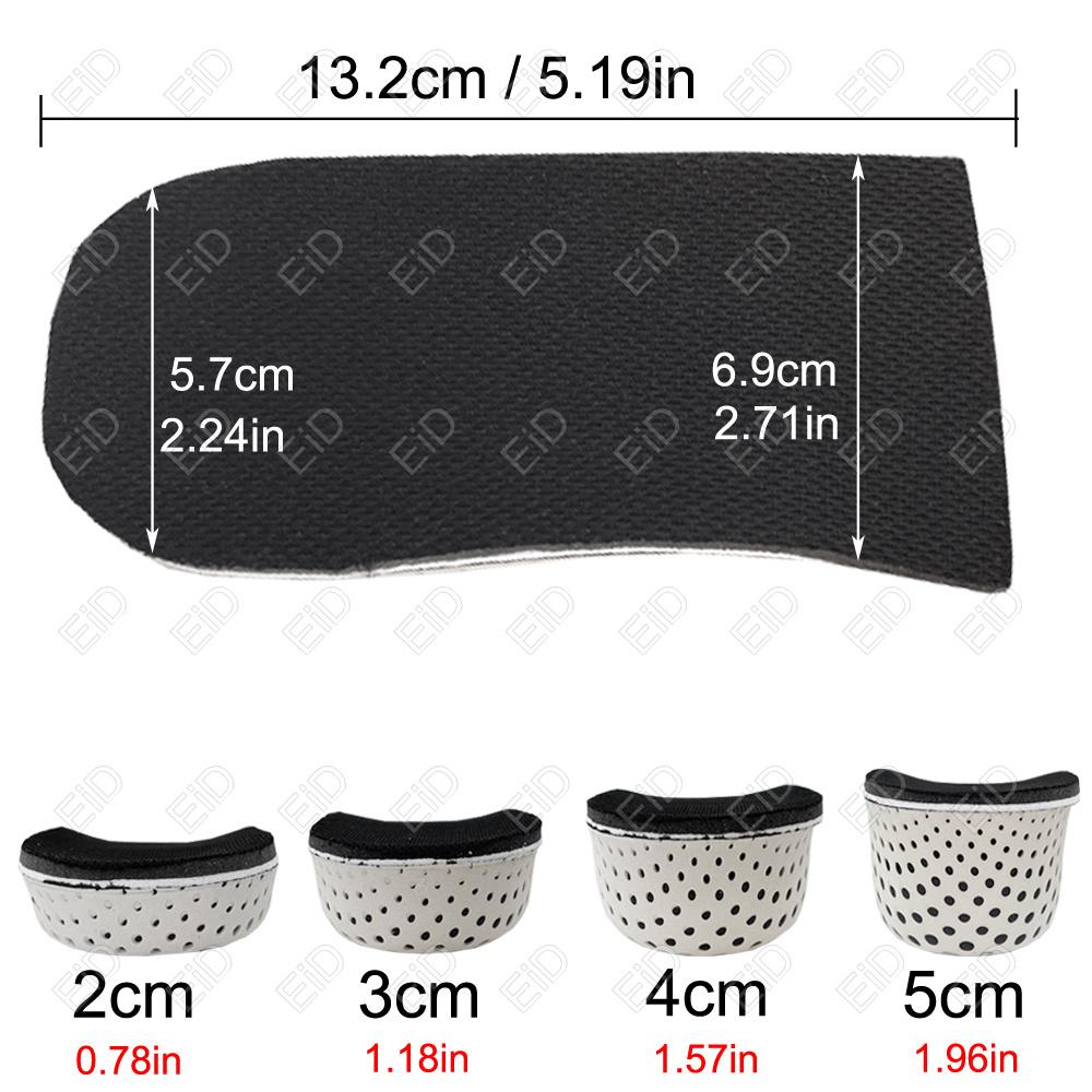Memory Foam Invisible Height Increase Insole EVA Heel Lifting Inserts 2/3/4/5CM Shoe Lifts Shoe Pads Elevator Insoles for Unisex