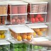 Plastic Crisper Fresh-keep Food Container Rectangle Picnic Bento Tray Refrigerator Freezer Storage Box Restaurant Plate