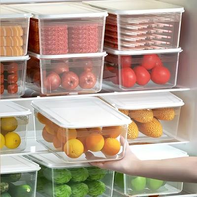 Пластиковый контейнер для хранения свежих продуктов, прямоугольный, для пикника, поднос для бенто, коробка для хранения в холодильнике/морозильнике, ресторанная тарелка