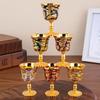 Mini Wine Glass, Multiple Colors Delicate Vintage Spirits Goblet, Alloy Portable Chalice Cup Friends Festive Decoration,1pcs