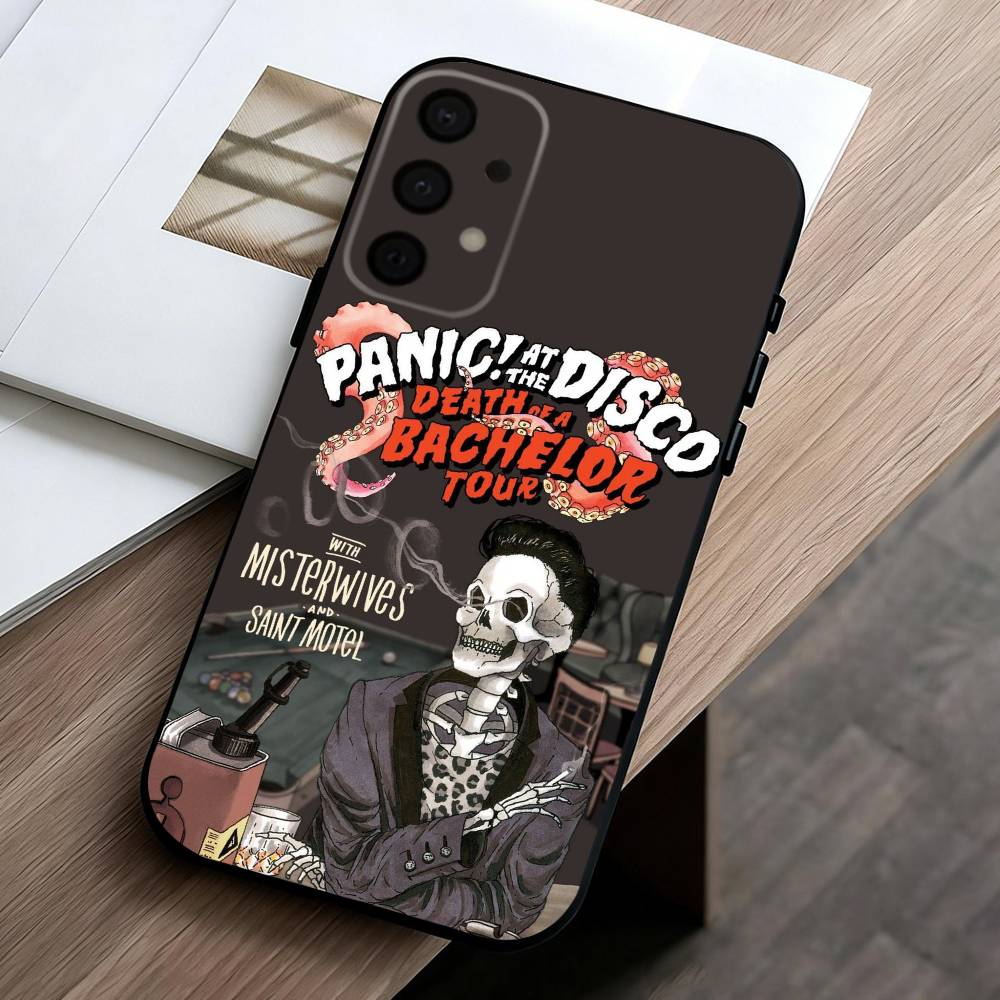 Theatrical Band P-Panic-C At The Disco Phone Case For Samsung Galaxy A73,A72,A71,A70,A53,A52,A51,Soft Silicone Black Cover