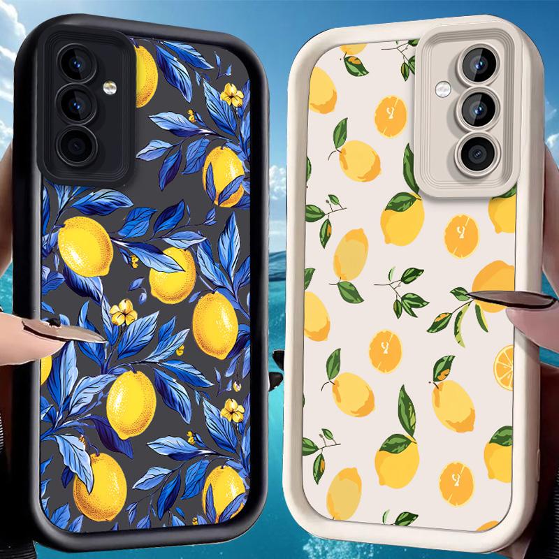 Свежий лимонный чехол для Samsung Galaxy A53 A50 A50S A36 5G A35 A34 A33 A32 A30 A26 A24 A23 A22 A20 A16 A15 A14 A13 A12 4G