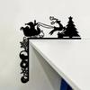 Sleigh Decorative Wall Stickers Elegant Door Corner & Frame Decorations, Stylish Art for Holiday Decor, Perfect Wall Decoration