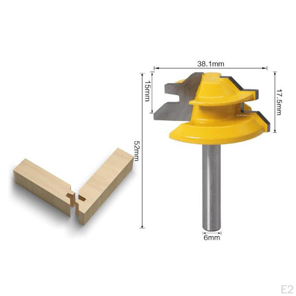 Durable 6mm Shank Woodworking Lock Miter Stock Joint Router Bit