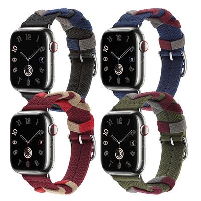 Ремешок для часов, плетеный ремешок для Apple Watch, ремешок 49 мм, 44 мм, 40 мм, 45 мм, 49 мм, 41 мм, 38 мм, оригинальная нейлоновая петля, серия IWatch 9, 8 SE, 7, 6, 5, 4, 3 Ultra 2