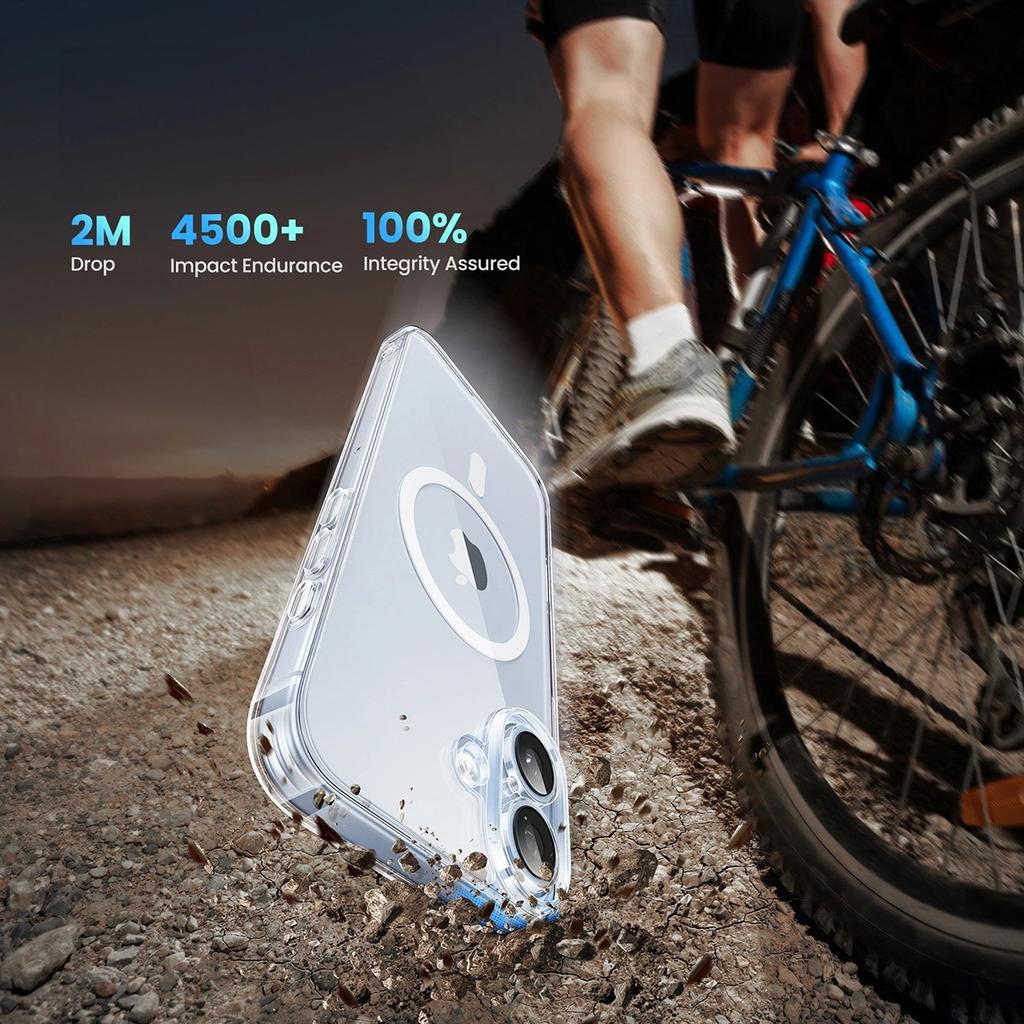 Ugreen Classy Clear Magnetic Case for iPhone 16 Plus - Transparent