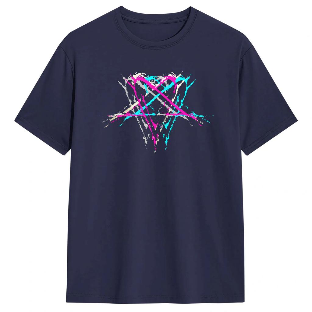 Unisexs Love Metal Band HIM Heartagram T Shirts 100 Cotton Clothing Casual Short Sleeve Crewneck Tee Shirt Graphic TShirts