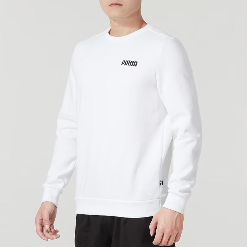 Puma Толстовка с круглым вырезом и длинным рукавом с принтом букв, мужская толстовка белого цвета 848737-02