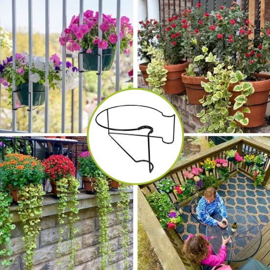 Балконные перила, держатель для цветочного горшка, плавающие перила, полка для цветов, металлическая крытая и наружная вертикальная лестница, подвесной горшок для растений, зажим для подставки, кронштейн
