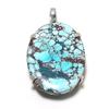 Natural Tibetan Turquoise Gemstone 925 Sterling Silver Pendant 1.97" O0e13