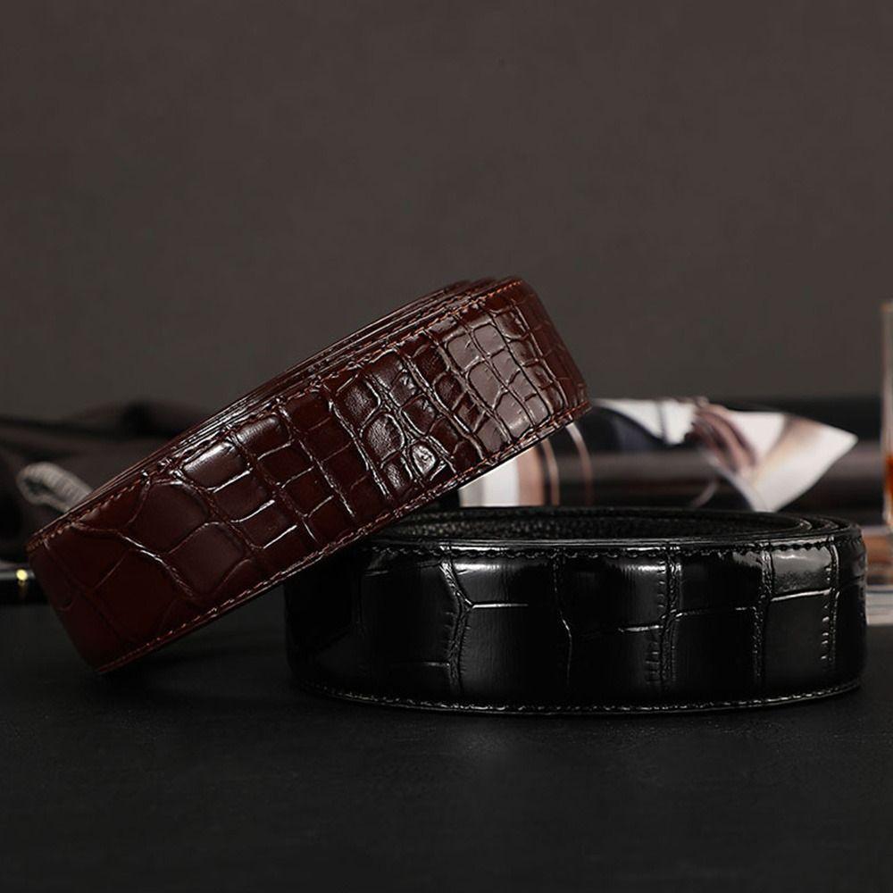 3,5 см пояс из натуральной кожи классический пояс с непористым узором под крокодила