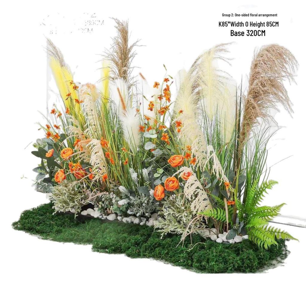 Artificial Reed Grass Clusters for Outdoor Hotel and Landscape Decoration - Floral Art Display