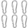 Loopunk 304 Stainless Steel Spring Snaps and Multifunctional for Everyday Strong Stainless Steel Spring Snap Drop 6-Piece Hooks, Use, Keychains,
